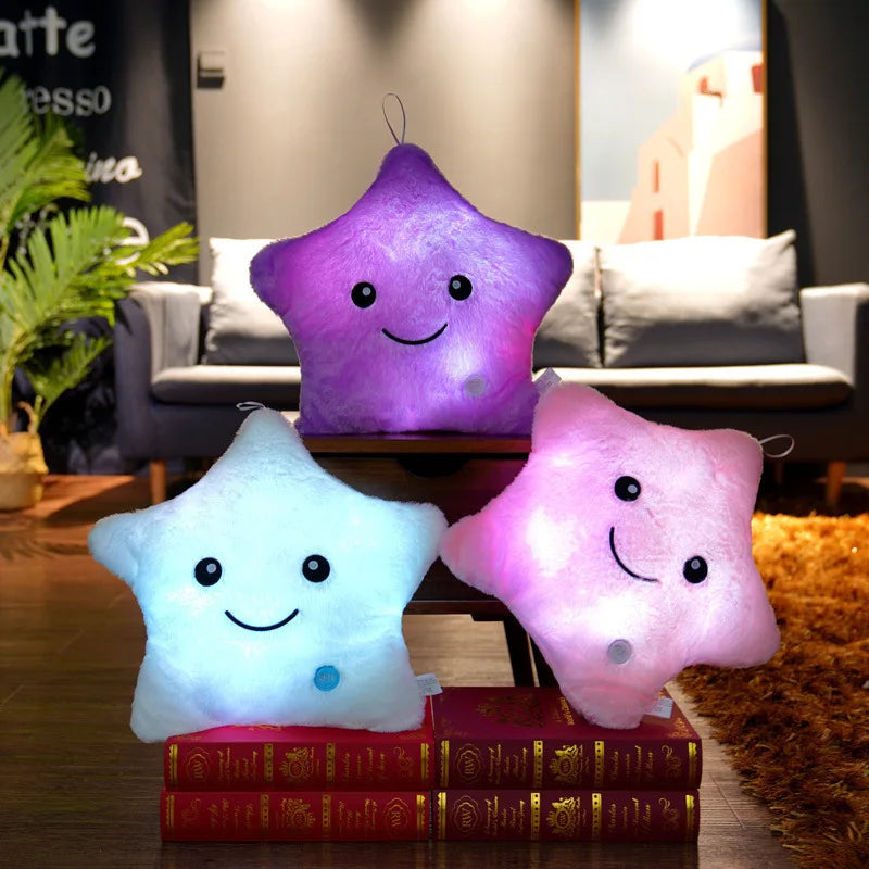 Creative Star pillow in Rainbow colours without bettry
