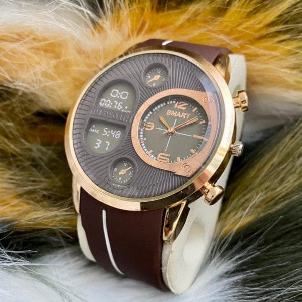 Time Worth Smart Stylish Leather Strap Watch